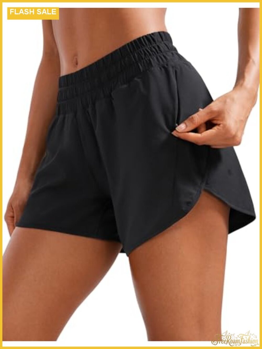 Dolphin Hem Athletic Shorts 5" with Built-in Liner and Side Zip Pocket